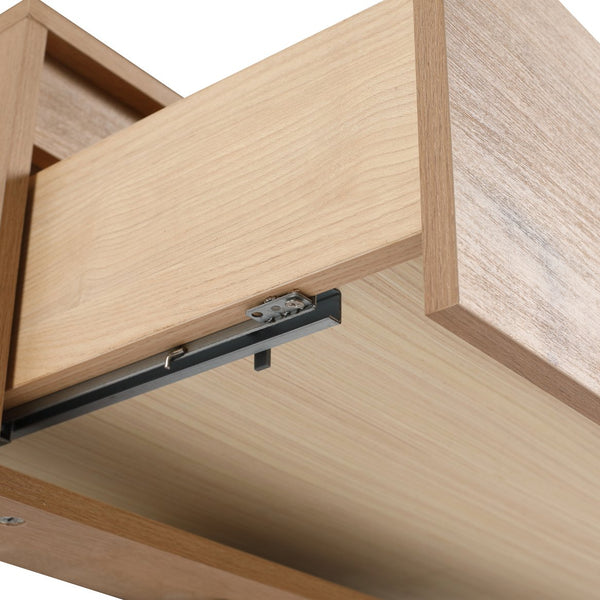 English Elm 30" Imitative Oak Wall-Mount Vanity Cabinet with Soft-Close Drawers, Scratch & Water-Resistant Finish W999P205627