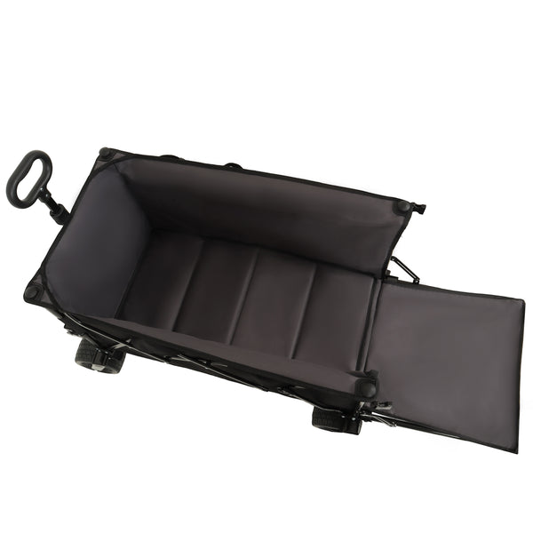 English Elm Foldable Heavy Duty Wagon Cart 480lb Capacity All-terrain Wheels Extendable Cargo Bed W2932P289382