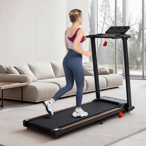 English Elm Treadmill Foldable 3hp Motor with Incline Adjustable Feet and Anti-slip Running Belt N728P191958B