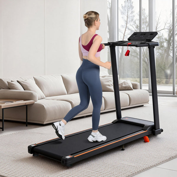 English Elm Treadmill Foldable 3hp Motor with Incline Adjustable Feet and Anti-slip Running Belt N728P191958B