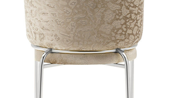 English Elm Onyx Luxurious Beige Velvet & Chenille Accent Chair with Sturdy Metal Frame, Modern Contrast Design B009P332653