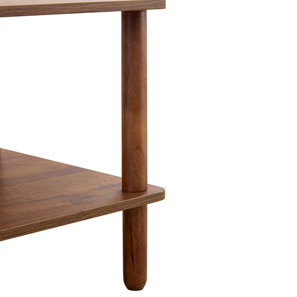 English Elm Modern 2-Tier Coffee Table With Open Shelf For Living Room, Durable Design, Easy Assembly, Stylish Finish W2984P228400