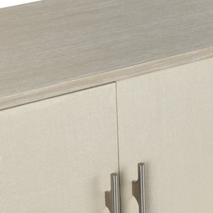 Crestview Collection Transitional Elegant Media Credenza - Stylish Rubberwood Tv Stand With Adjustable Shelves & Doors Beige Solid Wood Cvfdr1158