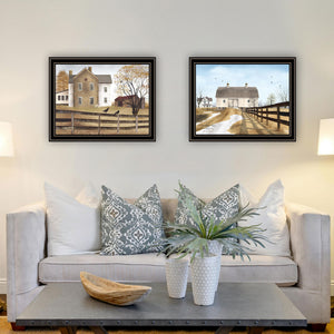 English Elm Trendy Decor 4u Billy Jacobs Rural Barn Framed Art Set Farmhouse Living Room B067P254079