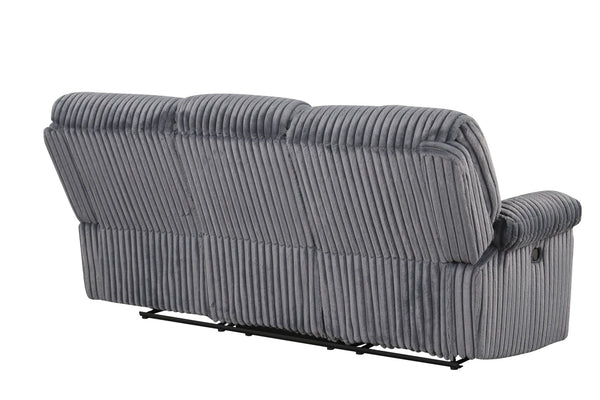 English Elm Comfy Oversized Velvet Reclining Sofa with Console Cup Holders for Media Rooms B078P473038