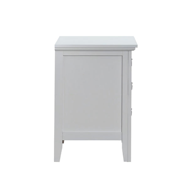 English Elm Hammond 3-Drawer Nightstand White — Fully Assembled Wood Bedside with Polished Nickel Hardware, Removable Handles, Smooth Dovetailed Drawers and Safety Stops B078P408783