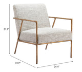 Norrebro Accent Chair Beige Frost 110270 Zuo Modern