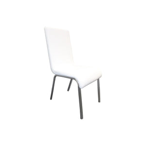English Elm Modern Faux Leather Side Chair Set of Four with Polished Chrome Legs for Dining B011S02255