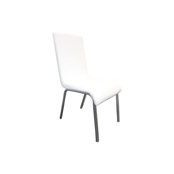 English Elm Modern Faux Leather Side Chair Set of Four with Polished Chrome Legs for Dining B011S02255
