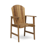 Christopher Knight Home® - Noble House - Malibu Outdoor Weather Resistant Acacia Wood Adirondack Dining Chairs (Set of 2)