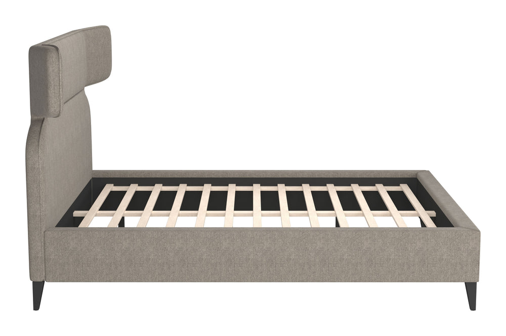 Zuo Modern Dusa Queen Bed In Elegant Green Fabric – Modern Design For A Chic And Sophisticated Bedroom Retreat Brown 100% Polyester,Rubberwood,Mdf,Plywood,Acrylic 110713-zuo-modern