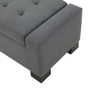English Elm Guernsey Storage Ottoman Bench with Hinged Lid for Living Room or Bedroom N767P382228C