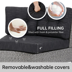 English Elm Christopher Knight Home® - Pema Modular Outdoor Patio Sofa Set - 4-Piece Sectional With Water-Resistant Cushions For Comfort N757592634BK