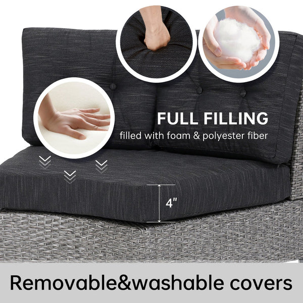 English Elm Christopher Knight Home® - Pema Modular Outdoor Patio Sofa Set - 4-Piece Sectional With Water-Resistant Cushions For Comfort N757592634BK