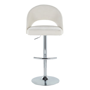 English Elm Adjustable Swivel Barstools Set of 2 Fabric Seat Black Metal Base Kitchen Counter Cream B202S02005