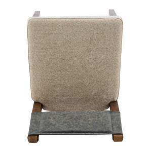 English Elm Mid-century Modern Linen Blend Dining Chairs Rubberwood Legs Sculptural Backrest Set of 2 Dark Gray,Oatmeal,Walnut N768P442393W
