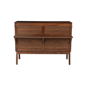 English Elm Full Size Pine Cabinet Murphy Bed with Usb Charging Side Shelves for Guest Rooms W504S00221