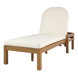 English Elm Trexm Solid Acacia Outdoor Chaise Lounge Arched Recliner for Poolside Patio Deck Light Teak N715P403786D