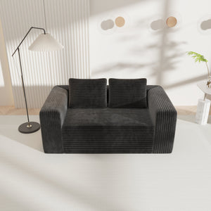 English Elm Sofa in a Box Memory Foam Floor Loveseat Corduroy Upholstered Studio Lounge Couch W1960P334843