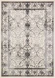 Unique Loom La Jolla Traditional Machine Made Floral Rug Ivory and Gray, Black/Gray/Ivory 9' 10" x 14' 1"