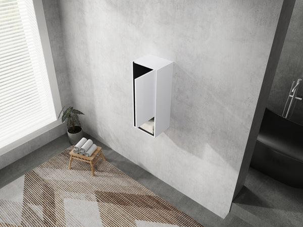 English Elm 12" Bathroom Side Cabinet - Modern Wall-Mounted Design With Soft-Close Doors For Stylish Storage W999P248645