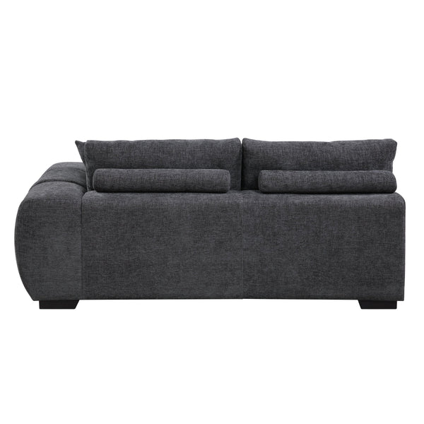 English Elm Chosen Chenille Sectional Sofa with Toss Pillows and Dual Chaises, Pocket Coil Seats, Durable Frame Gray 42.5 L x 83 W x 16.5 H B2726S00037