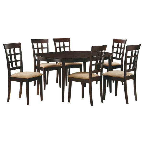 English Elm Missell 7-Piece Dining Set – Modern Oval Table & Chic Beige Chairs For Elegant Family Meals B062S01040