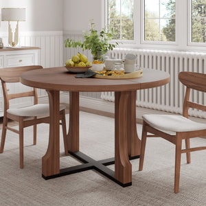 English Elm Christopher Knight Home® - 48" Round Dining Table - Farmhouse Charm With Durable Wood, Seats 4, Perfect For Small Spaces! N771P240936T