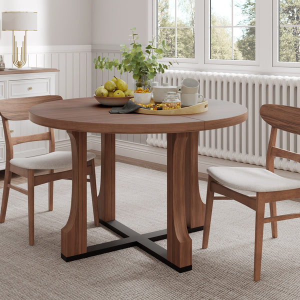 English Elm Christopher Knight Home® - 48" Round Dining Table - Farmhouse Charm With Durable Wood, Seats 4, Perfect For Small Spaces! N771P240936T
