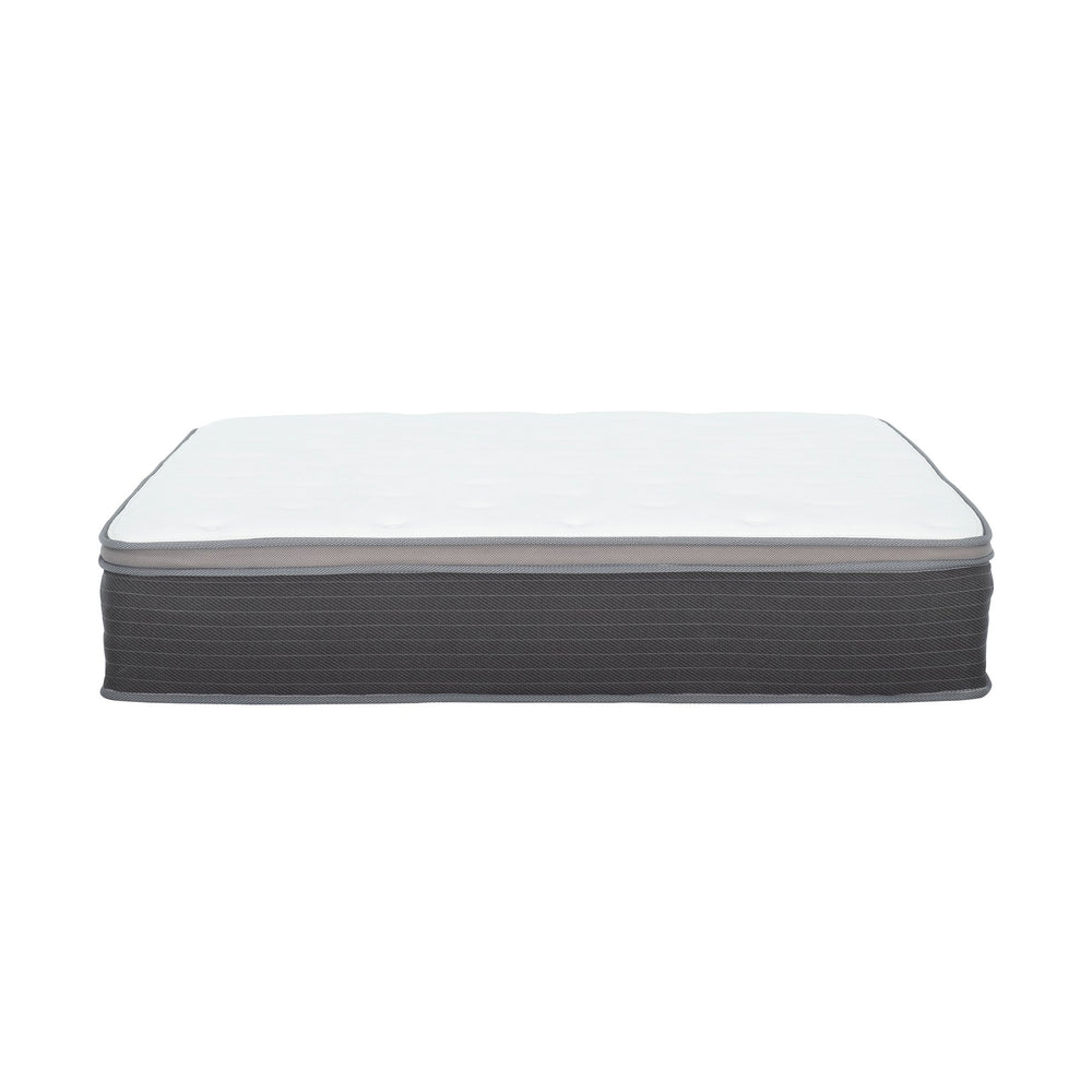 English Elm 12 12in Cal King Pocket Spring Hybrid Mattress - 12" Plush Euro Top Gel Memory Foam, Cool Supportive Comfort, Bed-in-a-Box, White/Gray B011P234651
