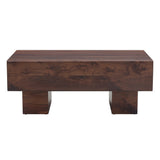 English Elm Modern Simple Walnut Colored Texture Sticker Mdf Coffee Table - 43.3"X21.6"X17.2" Practical Model.Making It An Ideal Addition To Any Living Room Or Apartment.