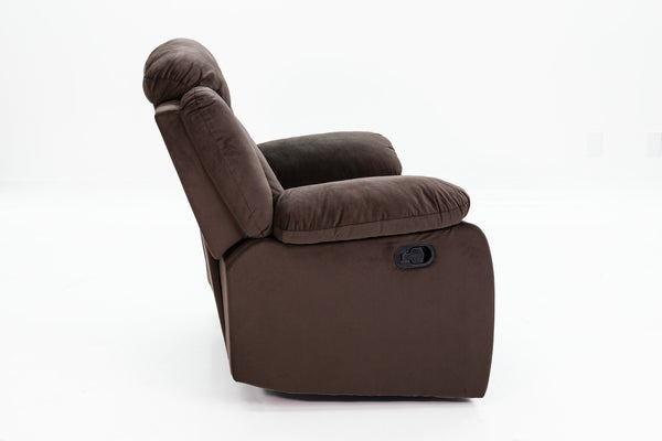 English Elm Modern Channel Tufted Manual Recliner with Plush Velvet Upholstery for Living Rooms B011P466429