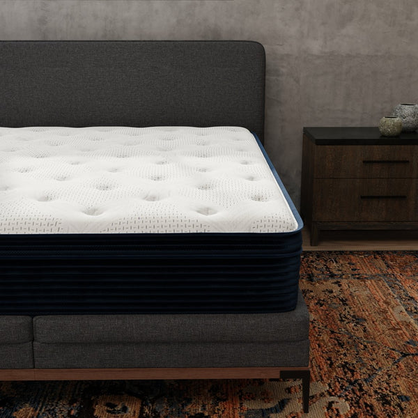 English Elm Hybrid Plush 13 Inch Twin Xl Mattress with Pocketed Coils and Cooling Foam Layer B047P375329