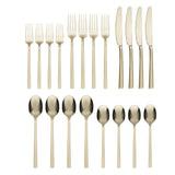 Lenox Cambridge Beacon Champagne Sand Mirror 20-Piece Flatware Set NO COLOR METAL 511720R