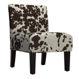 Chayce Cowhide Fabric Accent Chair