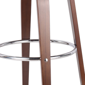 English Elm Christopher Knight Home® - 30" Mid-Century Modern Upholstered Swivel Barstool with Beech Frame, Concave Seat, Easy-Clean Leather Finish Brown 67493.00PUCOGN