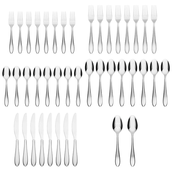 Lenox Cambridge Delia Mirror 42-Piece Flatware Set NO COLOR METAL 3445K9CBW4R