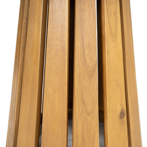 English Elm Outdoor Solid Acacia Hardwood Round Side Table for Patio Lounge and Living Spaces N772P378684T
