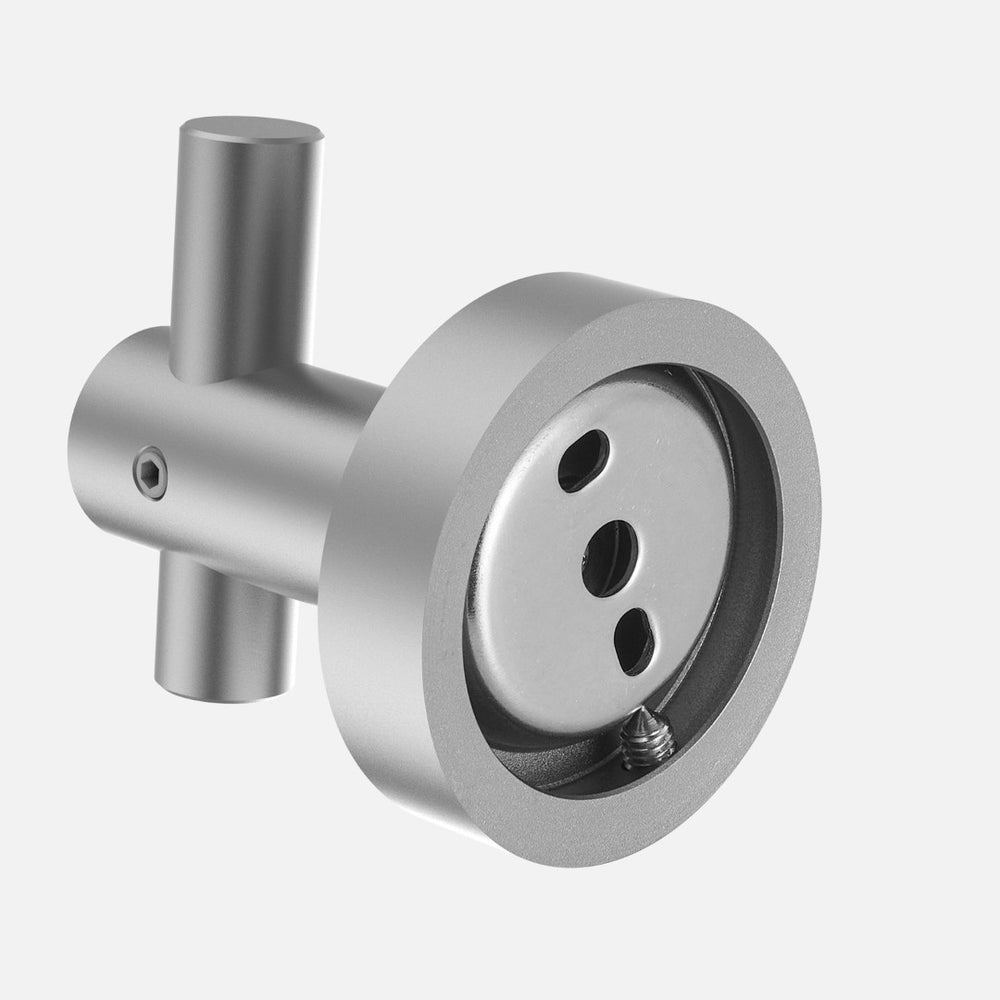 English Elm Round Base Wall Hanging Hooks - Sleek Gun Grey Metal, 4 Pack For Stylish Organization In Any Room T3177P280081-GIGA