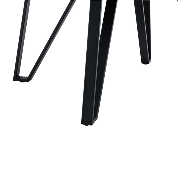 English Elm Christopher Knight Home® - 5PCS Modern Industrial Dining Set with PU Leather Chairs & Rubberwood Frame, Metal Hairpin Table Design Black,Brown,Walnut 74688.00BLK_N771P205332W