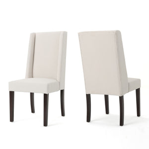 English Elm Dining Chair Set of 2 Wingback Upholstered Seats with Tapered Legs for Modern Spaces 60270.00IVY