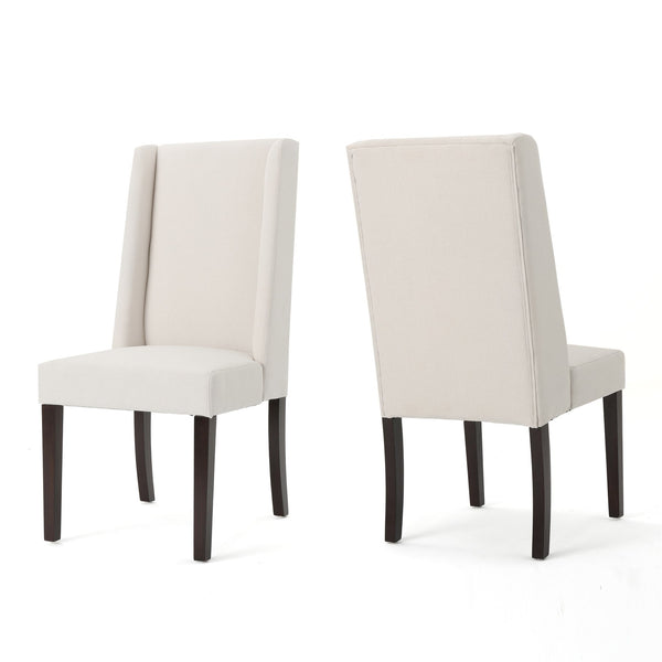 English Elm Dining Chair Set of 2 Wingback Upholstered Seats with Tapered Legs for Modern Spaces 60270.00IVY