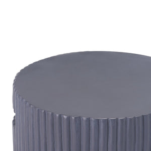 English Elm 17x19.9 Mgo Concrete Propane Tank Cover Outdoor Side Table with Metal Base Gray N772P409042G