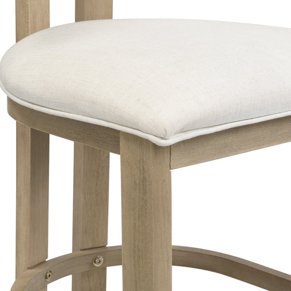 English Elm Christopher Knight Home® - 26" Counter Height Bar Stool with Padded Upholstery and Rubberwood Frame, Contemporary Comfort Set of 2 Beige,Natural N771P345970A