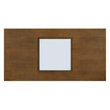 English Elm 47" Contemporary Wood Rectangular Coffee Table With Clear Tempered Glass Top, Black and Light Espresso Top