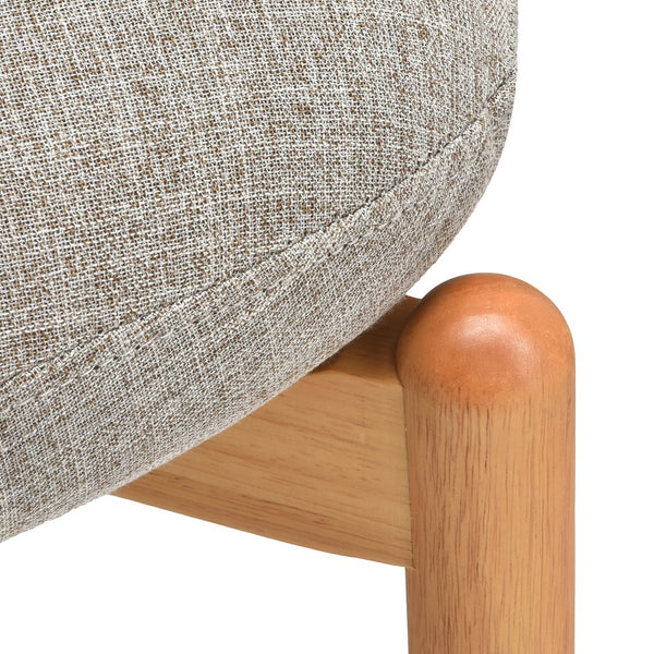English Elm Modern Linen Upholstered Dining Chair Set Solid Wood Cross Base Removable Back Khaki T3623P466006