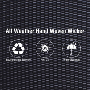 English Elm Outsunny Elegant Waterproof Towel Rack - Stylish Rattan Wicker Organizer For Pool, Spa & Bath Use W2225P200592-GIGA