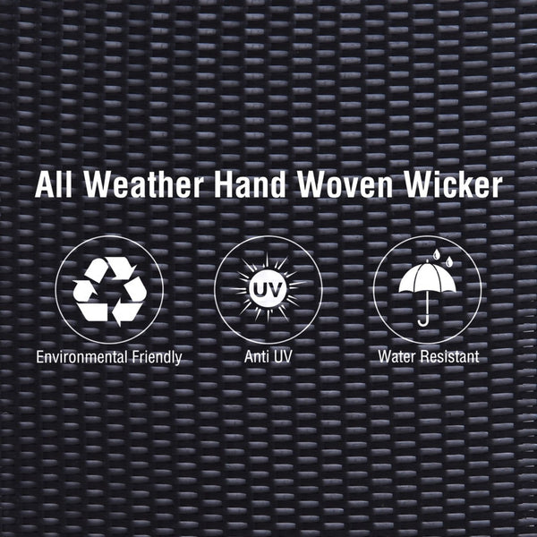 English Elm Outsunny Elegant Waterproof Towel Rack - Stylish Rattan Wicker Organizer For Pool, Spa & Bath Use W2225P200592-GIGA