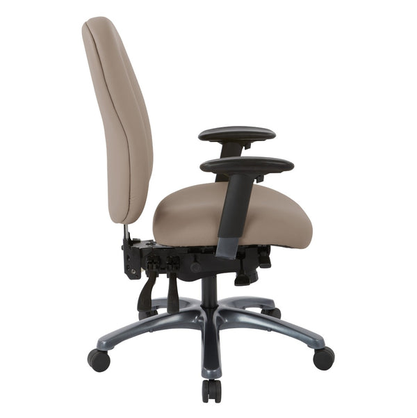OSP Home Furnishings Multi-function Ergonomic High Back Office Chair with Lumbar Support and Titanium Base High Stratus 8511-R103