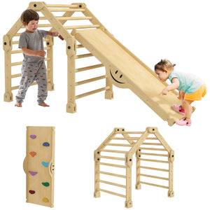English Elm Qaba 63 Inch Hdpe Indoor Toddler Slide Attaches to Sofa or Bed Safe Fun W2225P249769